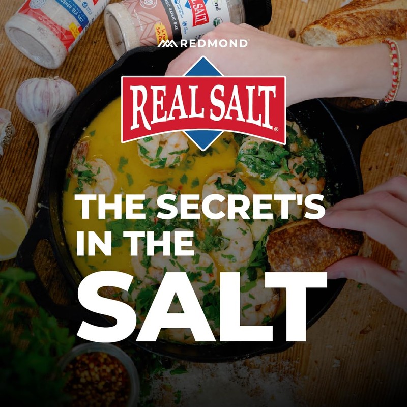 REDMOND Real Sea Salt - Natural Unrefined Gluten Free Fine,