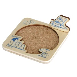 Snoopy Coaster with Ornament, Woodstock SNC580WS Natural, Assembled (W x H x D): 3.7 x 2.0 x 3.7 inches (95 x 50 x 95 mm)