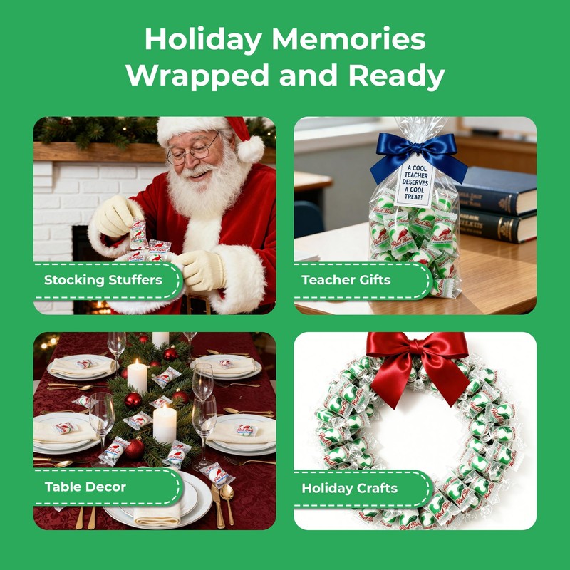 Red Bird Wintergreen Mints, Individually Wrapped Candy, Gluten Free Breath