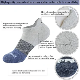 bataidis Women's Casual Ankle Socks Low Cut Athletic Socks 6 pairs (US, Alpha, Medium, Regular, Regular, Color1)
