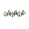 One Dozen about 0.75" High Silver Tone Bells Wedding Motorcycle