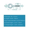 IMScrews 5pcs #11 x 2-3/4 Inch Screw Eyes Small Eyelet