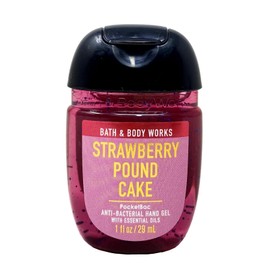  Bath and Body Work Strawberry Pound Cake Set of 5 Mini Hand Gels - 1 fl oz / 29 mL each