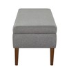 Ball & Cast Storage Ottoman Benches, Walnut & Gray