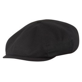 Sterkowski Shelby Hat | Cotton Flat Cap for Men | Breathable Airy Peaked Cap, black