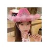 Sh* Sombrero Vaquero Moda Plumas Cowboy Gorra Mujer Ss/ .
