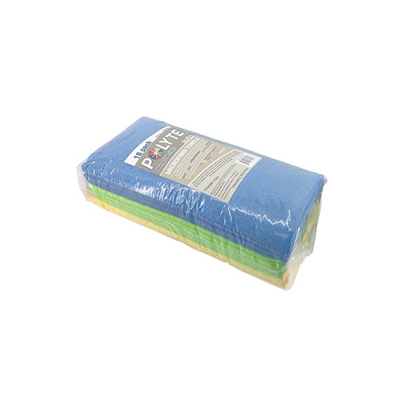 Polyte Toalla de Limpieza Microfibra Multiuso 300 gsm, 40.6x61,0 cm