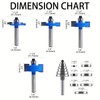 MNA 4Pcs Rabbet Router Bits 1/4" Shank with 6 Bearings