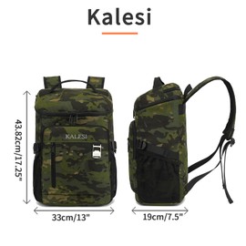 Kalesi Cooler Backpack 36 Cans Lightweight Insulated Backpack Cooler Leak-Proof Travel Camping Lunch Backpack Outdoor Cutlery Backpack for Men and Women (Camouflage Green)