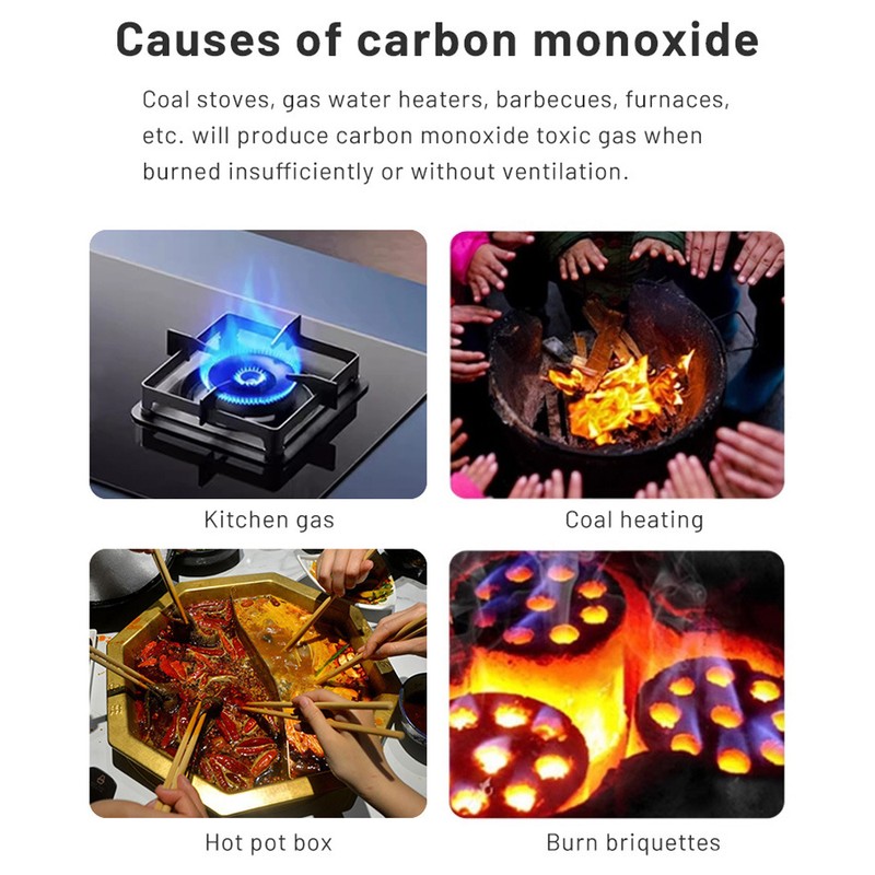 Tuya Wifi Portable Electrochemical Sensor CO Tester LCD Screen Carbon