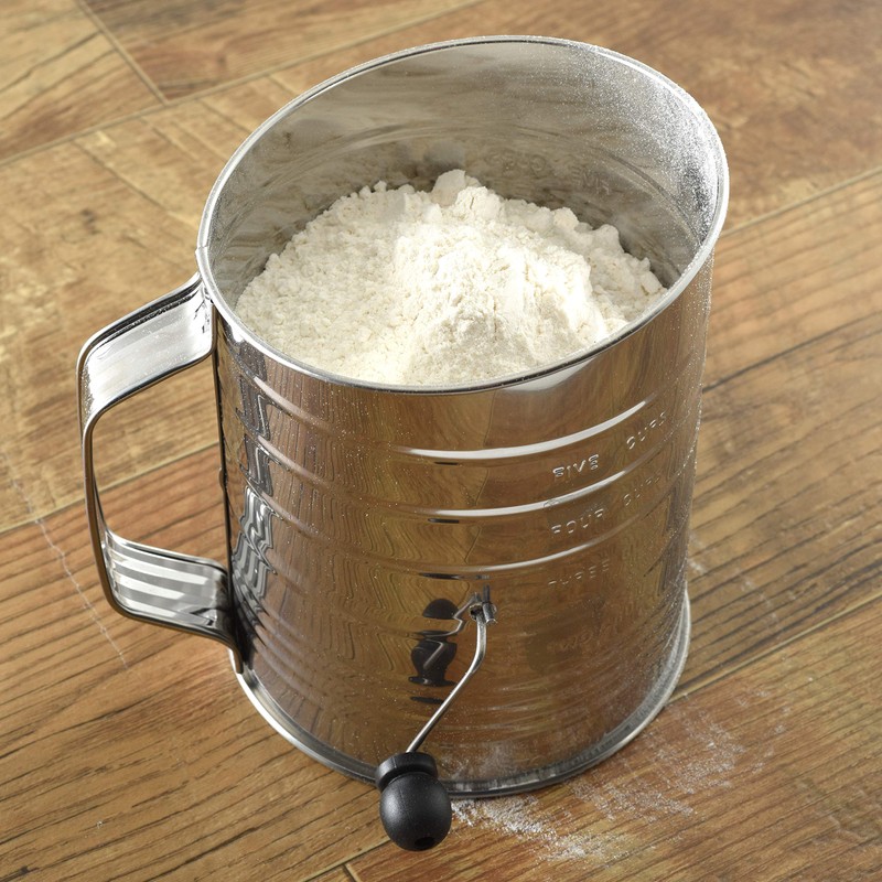Norpro 5-Cup Stainless Steel Crank Flour Sifter