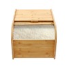DYNAMI Bamboo Rice Storage Container,33Lbs Wooden Cereal Containers Storage Rice