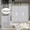 Gaocai Silver Shiny Silver Rhinestones Switch Wall Plate Double Gang
