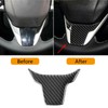 SecosAutoparts 7Pcs Carbon Fiber Steering Wheel Cover Trims Steering Wheel