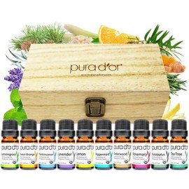 Purador Organic Perfect10 Essential Oil Set - 10ml 10 Pieces Wooden Box Aromatherapy Gift 100% Pure Therapy Grade for Relaxation and Well-being (Lavender Peppermint Eucalyptus, Purador Organic Perfect10 Essential Oil Set - 10m / 퓨라도르 오가닉 퍼펙트10 에센셜 오일 세트 - 10ml 10개입 나무 상자 아로마테라피 선물 휴식과 웰빙을 위한 100% 순수 테라피 등급 (라벤더 페퍼민트 유칼립투스, 퓨라도르 오가닉 퍼펙트10 에센셜 오일 세트 - 10m