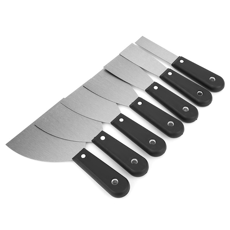 7 Pcs Putty Knife Portable 1in~5in Scraper Blade Wall Shovel