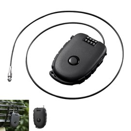 Cable Lock Combination Lock, Ski Lock, 4-Digit Combination Lock with Wire Rope Scooter Lock Compact Lock for Bicycle, Scooter, Suitcase, E-Scooter, Anti-Theft Protection without Keys Luggage etc.