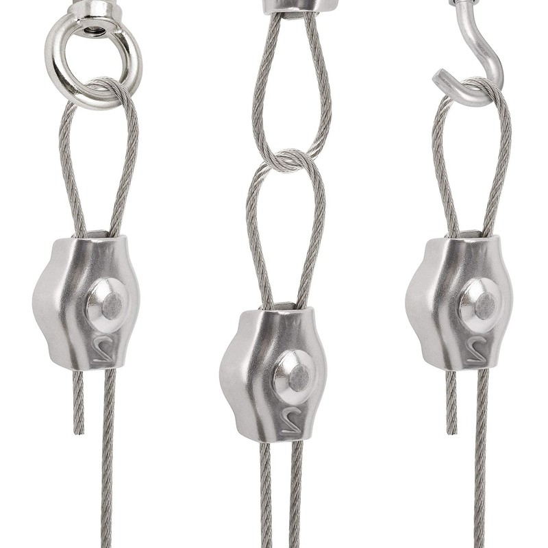 YYWEi 12Pcs M2 Single Wire Rope Clip Cable Clamp for