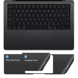 Palm Rest Cover Skin Compatible with 2025 2024 2023 MacBook Pro 14" M4 M3 Chip A3112 A3401 A3185 A2992 A2918 Trackpad Protector Touch Pad Cover Skin, MacBook Pro 14" Accessories, Space Black