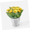 CHILDWEET Compact Metal Trash Can with Lid Small Bedroom Desktop