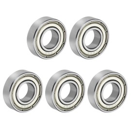 PATIKIL 0.24" x 0.79" x 0.35" 699ZZ Deep Groove Ball Bearing 5 Pack Double Shield Bearings Pulley Bearing Wheel Skateboard Bearings