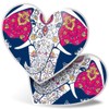 2 x Herz-Aufkleber 15 cm – Mandala-Elefant im indischen Stil,