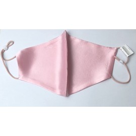 JELLAVERB 100% Natural Mulberry Silk Face Mask for Women and Men with Filter Pocket and Adjustable Earband Pink Color Reusable And Washable