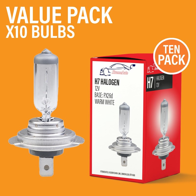 Xtremeauto H7 Headlight Bulb 55w 10 Pack Headlight Bulbs -