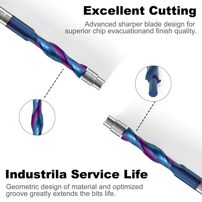 XDENGP 2 Bearings Upcut Spiral Flush Trim Router Bit-UCC244118