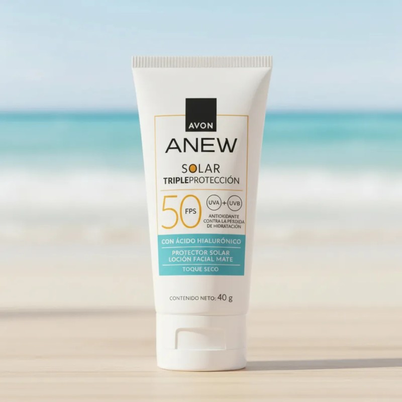 Anew Tripleproteccion Solar Avon Mate Color