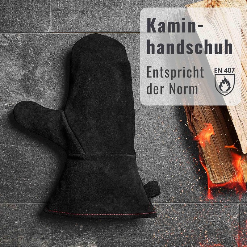 Achilles Fireplace Gloves, Oven Gloves, Grill Gloves, Fireproof Made of