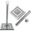 Crushed Diamond Ornaments Silver Crystal Filled Kitchen Roll Holder, 31cm,