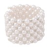 Fuqimanman2020 Multi Row Imitition Pearl Stretch Bracelet Stackable Crystal Strand