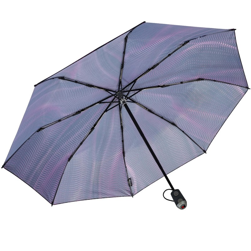 Knirps E.200 Medium Duomatic Pocket Umbrella, Sound Sunset, Filigree striped