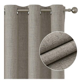 Unbranded Blackout Curtains 2 Panels Set. (W52 x L72 Inch, Linen)