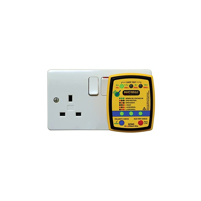 Martindale EZ365 Socket, Earth Loop and RCD Tester, Yellow, 65