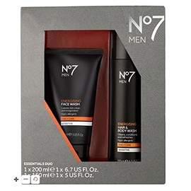 No7 Essential Duo Skincare Gift Set for Men With No7 Energysing Face Wash+No7 Energising Hair & Body Wash