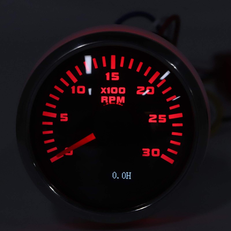 52 mm Tachometer with 3000 RPM LCD Display Tachometer with