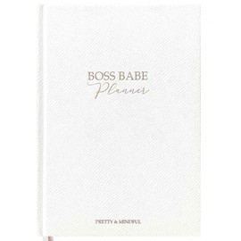 Boss Babe Planner (English) | Daily Planner & Organiser | Achieve your wildest dreams | Focus, Motivation & Life Hacks | Vegan Leather, A5, undated (snow white)