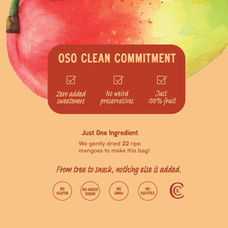 Oso Snacks Dried Mango Slices – Premium Quality, Large Pieces