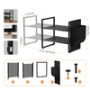 Shoe Rack with Side Pocket, Expandable 2-Tier Mesh Shoe Organizer