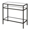 Henn&Hart Sivil Side Table, 24" Wide, Black