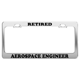 Product Express Retired Aerospace Engineer License Plate Frame Tag Car Truck Accessory Gift