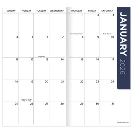 2026-2027 Vintage Blooms Small Monthly Pocket Planner