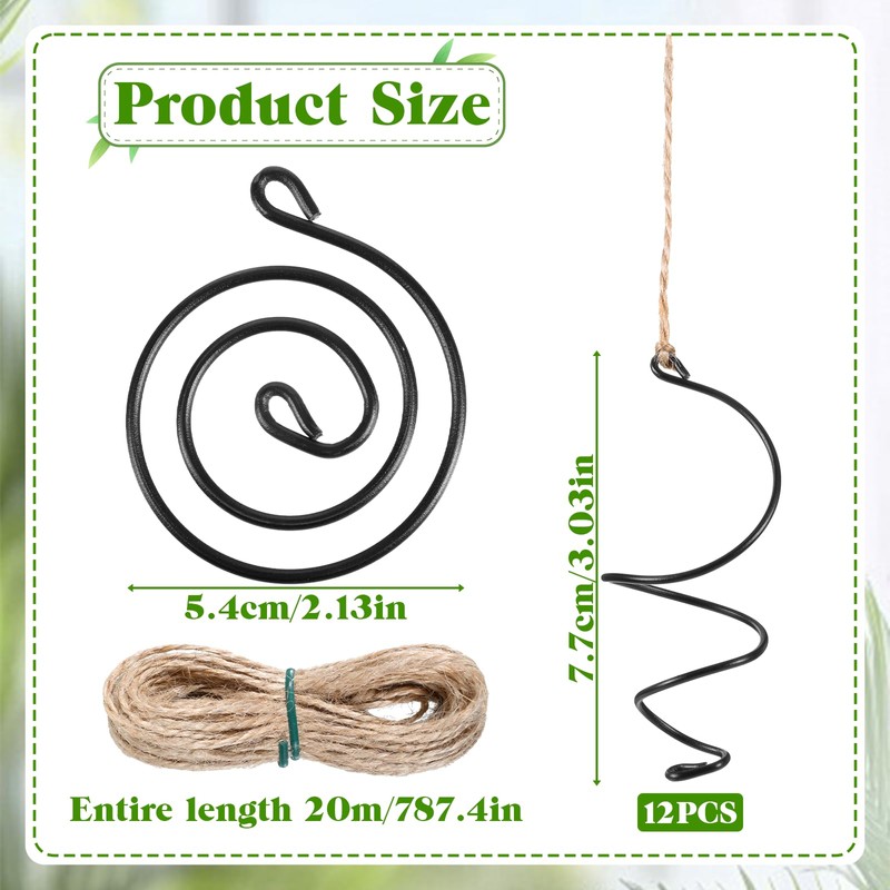 Xelsluthe 12 Pcs Air Plants Live Holders with Jute Ropes,
