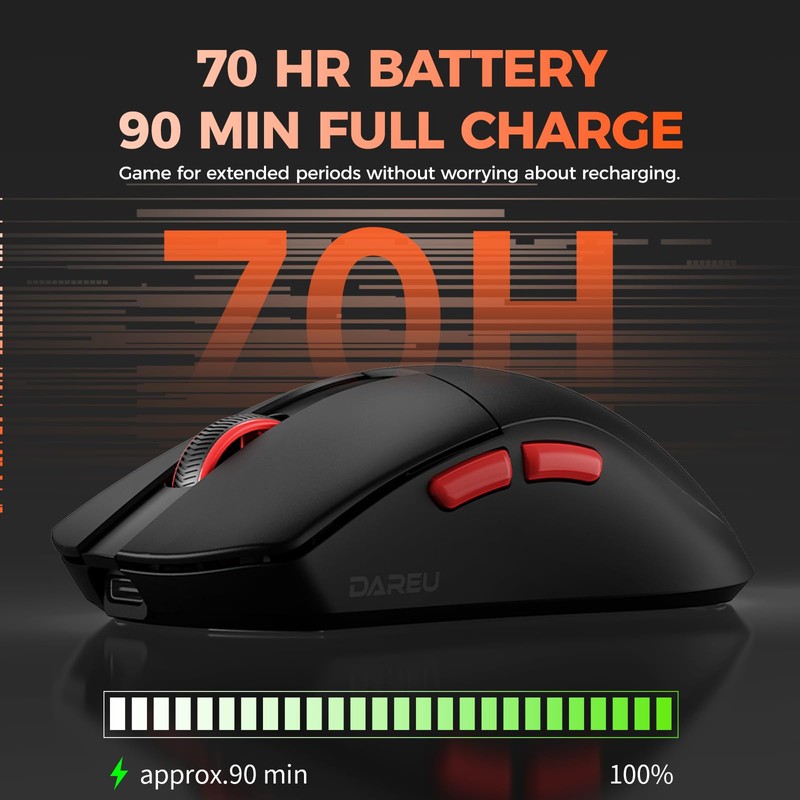 DAREU A950AIR WING Gaming Mouse, 1.2 oz (35 g), Ultra