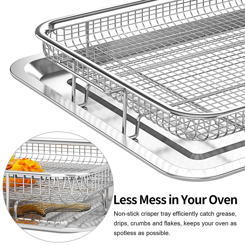 Air Fryer Basket, OPENICE 2 Set Air Fryer Pan and