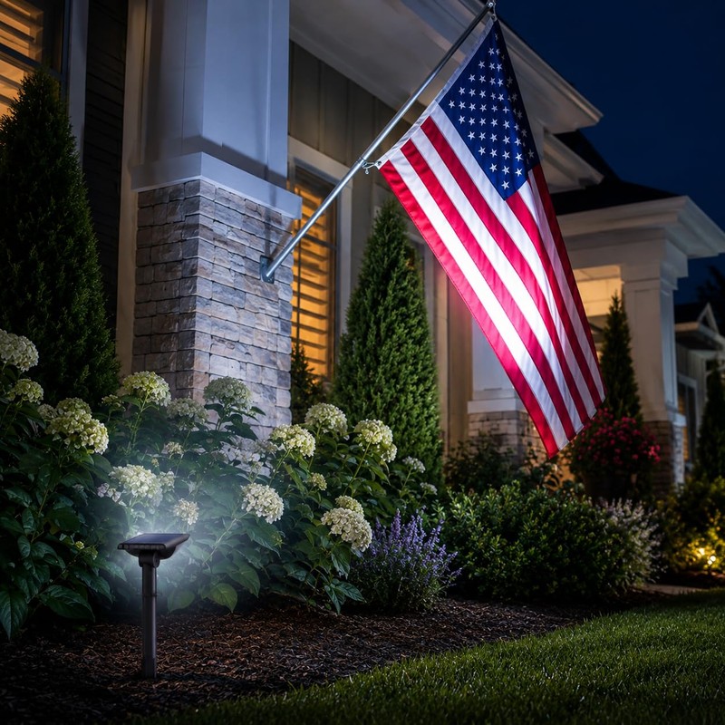 RUIKORING Solar Spot Lights Outdoor Waterproof, 73 LED Landscape Spotlight
