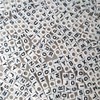 300 Pieces 10x10mm Big Large White Cube Acrylic Alphabet Letter