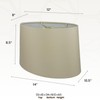 Royal Designs, Inc. Shallow Oval Hardback Lamp Shade, HB-611-14BG, Beige,